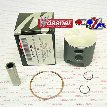 Piston Kit 98-18 KX100 54.00, Wossner 8254D150 Kawasaki MX, Single Ring