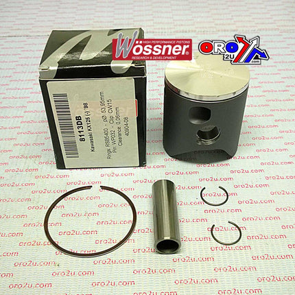 Piston Kit 1998 KX125 54.00 C, Wossner 8113DC Kawasaki MX