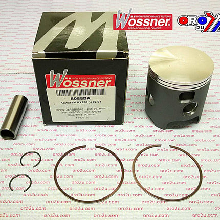 Piston Kit 02-04 KX250 66.40 A, Wossner 8088DA Kawasaki MX 13001-0013