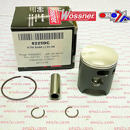 Piston Kit 01-08 KTM50 Sx, Wossner 8225DC Forged MX