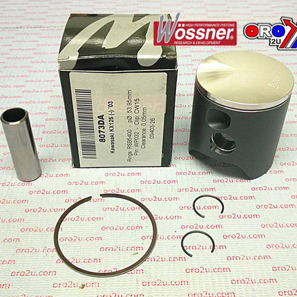Piston Kit 03 KX125 54.00 B, Wossner 8073DB Kawasaki MX