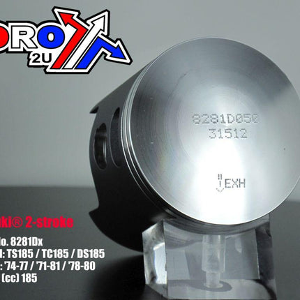 Piston Kit TS185 Tc Ds 64.00, Wossner 8281DA Suzuki