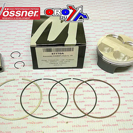 Piston Kit 2010 KX250F 77mm A, Wossner 8778DA Kawasaki Hc 13001-0115, Comp 13.9:1