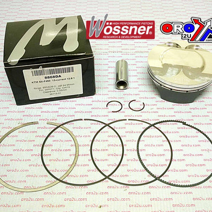 Piston Kit 13-18 SXF450 95mm, High Compression, Wossner 8873DB KTM