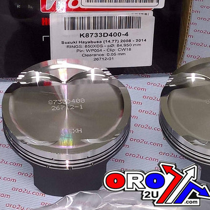Piston Kit SET/4 Hayabusa 85, Wossner K8733D400-4 Suzuki, 2008-2016 Displ. 1474cc