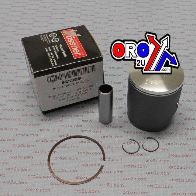 Piston Kit Aprilia RS125 B, Forged Wossner Kit 8253DB, Single Ring