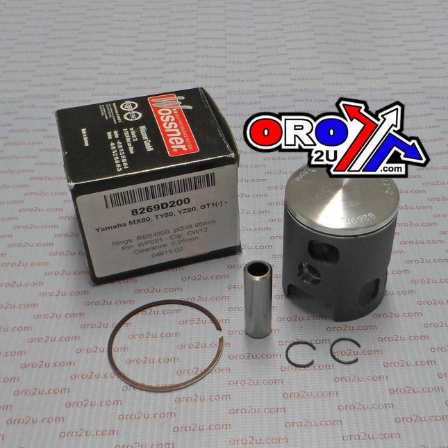 Piston Kit MX YZ TY80 49.00, Forged Wossner 8269D200