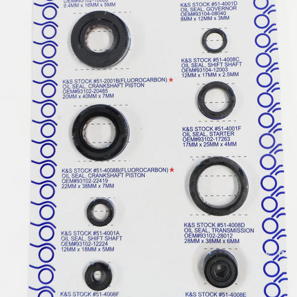 Oil Seal Set Engine 05-19 YZ125, K&s 51-4008