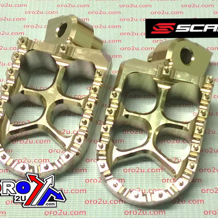 Evo Footpegs Titanium Color 97-26 Alta Fantic Yamaha Redshift Ex MX Sm Xe Xx YZ WR Tenere 57mm Scar S1511T
