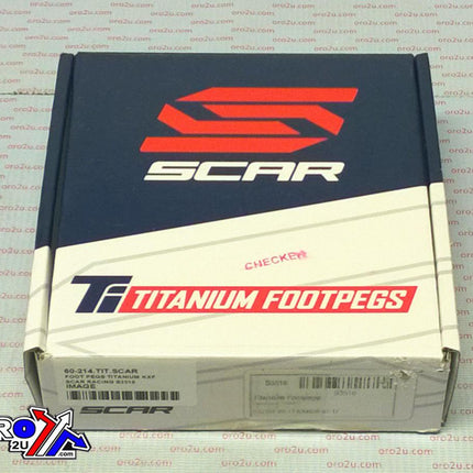 Titanium Footpegs Gripper 06-26 Kawasaki KX 250 450 F X 60mm Wide 27 Teeth Scar S3516