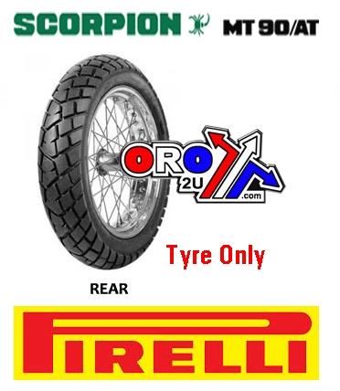 120/80 18 62S MT90A/T Scorpion, 747 Pirelli 4525300 Rear Tyre, Road, Mc