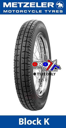 4.00 - 18 64P Unv Block K, Metzeler 0109700 Tyre, Road, Mc, Sidecar