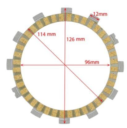 Clutch Friction Plate SET/5 [CK3318], Suzuki RM80 RM85 MX-03215C 13088-S001 21441-13A01