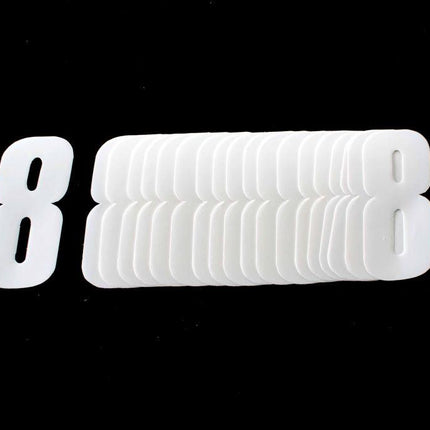 8 WHITE 4.5inc 11cm PK/20
