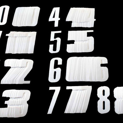 0-9 White 11cm Pk 108 Numbers