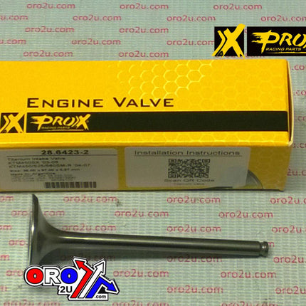 Valve Intake Titanium KTM 450, Prox 28.6423-2, 594.36.030.000, 2006-2008, 59436030000