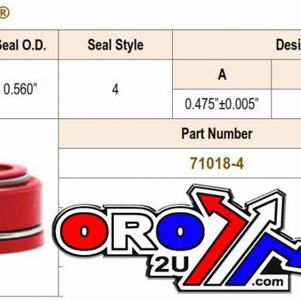 Valve Seals 4 Rotax 500/600, Kibblewhite 71018-4 Air Cooled
