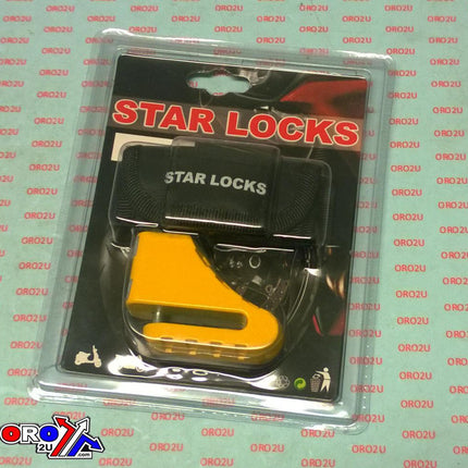 DISC LOCK SMALL YELLOW, Scooter Bike Bicycle Motorcycle Anti-theft Brake Rotor Disc Lock
