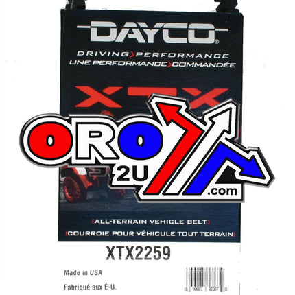 Drive Belt Dayco XTX2259 Arctic Cat Wildcat 1000