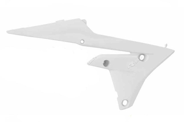 YZF250/450 Lower Rad 14-18, Scoops White Rtech, R-CVYZFBNL014