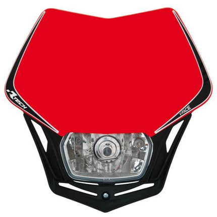 V-face Headlight CR Rd/bk, Rtech R-MASKRSNR008