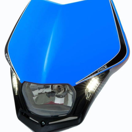 V-face LED Headlight, Rtech R-MASKBLTMNR9, Tm Blue