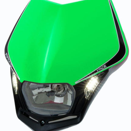 V-face LED Headlight, RTECHR-MASKVENR009, Green/black