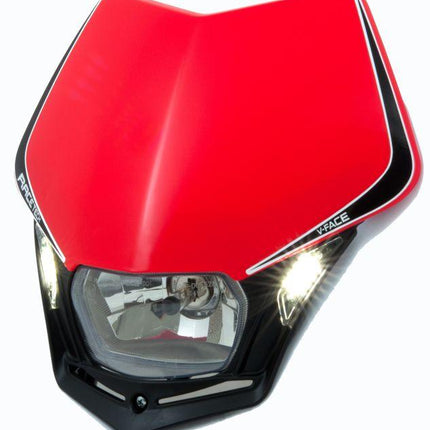 V-face LED Headlight, Rtech R-MASKRSNR009, CRF Red