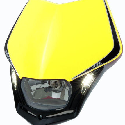 V-face LED Headlight, Rtech R-MASKGINR009, Yellow/black