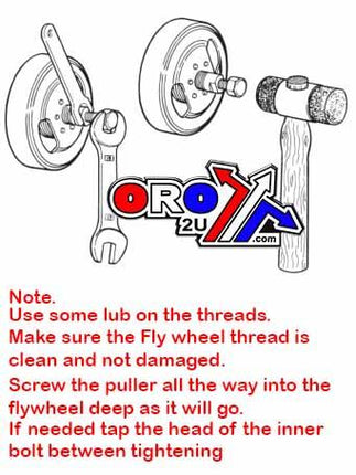 Flywheel Puller M20 x 1.00 RH, Buzzetti 5211 / 2024 Peugeot, AT2024