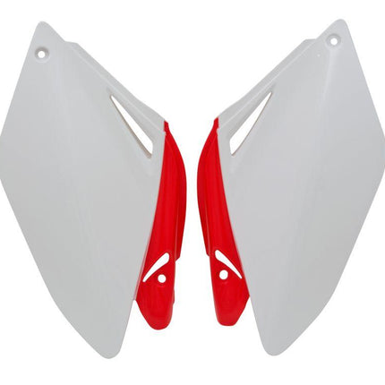 Side Panels 06-09 CRF250R, Rtech R-FICRFBNRS06, White/red