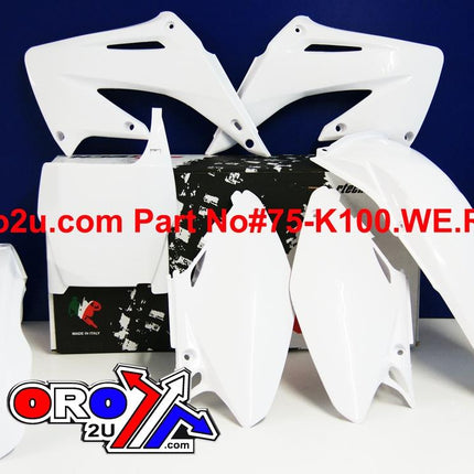 Plastic KIT/5 CR125/250 04-07, Rtech R-KITCR0-BN0-503WHITE