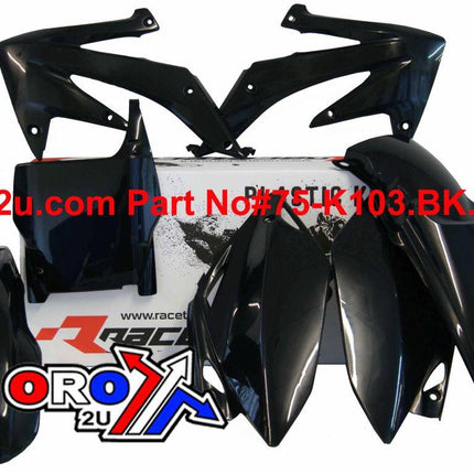 Plastic Kit CRF450 05-06 Black, Rtech R-KITCRF-NR0-506