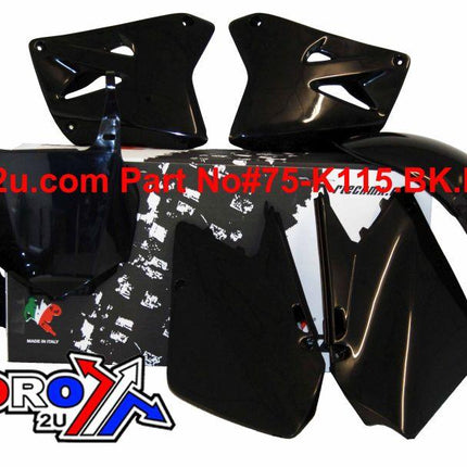 Plastic KIT/5 01-11 RM125/250, Black Rtech R-KITRM0-NR0-502