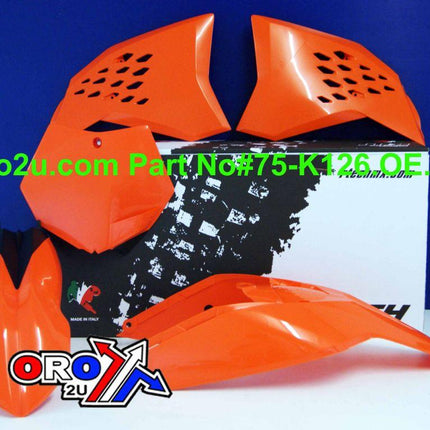 Plastic KIT/4 KTM 125-530, Orange Rtech R-KITKTM-AR0-505
