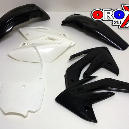 Plastic Kit CRF 150 R OEM Blk, White & Black, AUTC062