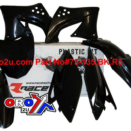 Plastic KIT/5 09-11 KXF450, Black Rtech R-KITKXF-NR0-510