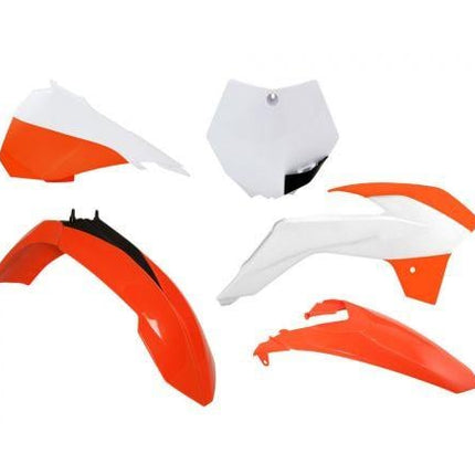 Plastic KIT/5 13-17 KTM SX85, OEM15 Orange/white Rtech, R-KITKTM-OEM-593
