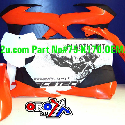 Plastic KIT/6 13-16 KTM Sx/sxf, OEM 13/14 Orange Rtech, R-KITKTM-OEM-512
