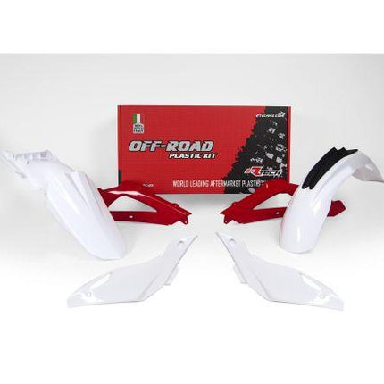 Plastic KIT/4 Husqvarna 08-10, Rtech R-KITHSQ-OEM-402, White Red