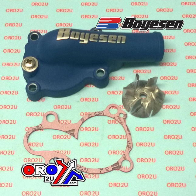 WATER PUMP COVER 16-18 KX450F, Supercooler BOYESEN WPK-18AL, BLUE