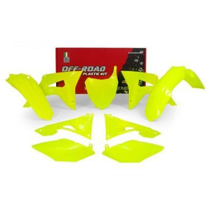 Plastic Kit 6 Ny CRF450R 17-18, CRF250R 18, Rtech R-KITCRF-GF0-599, Neon Yellow