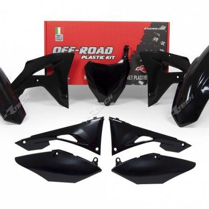 Plastic KIT/6 Black 17-18 CRF450RX, Rtech R-KITCRF-NR0-600, Black