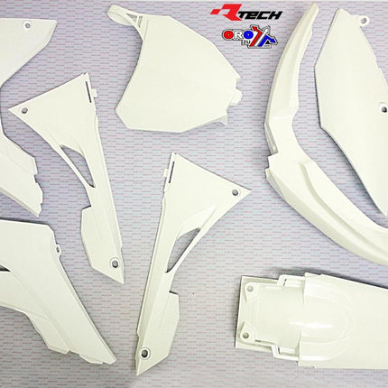 Plastic KIT/6 White 17-18 CRF450RX, Rtech R-KITCRF-BN0-600, White