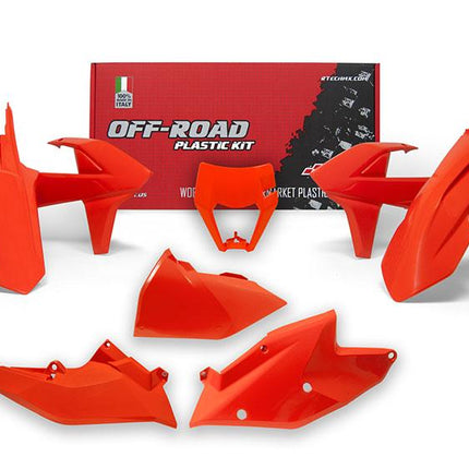 Plastic KIT/6 17-19 Exc/exc-f, Orange Enduro Kit, Rtech R-KITKTM-AR0-517