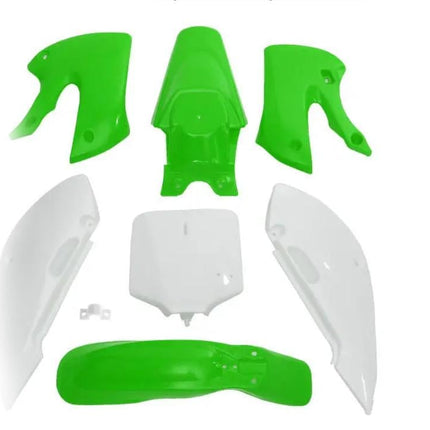 Plastic Kit 2002-2020 Kawasaki KLX 110 OEM Green White Hx SJ005