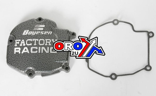 Ignition Cover 03-07 KX125, Boyesen SC-11AL Black/silver, Vein