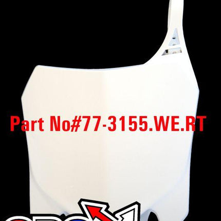 Front Plate 13-16 CRF450 White, Rtech R-TBCRFBN0013