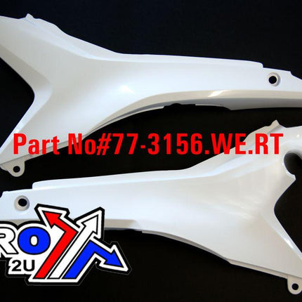 2013-16 CRF 450 Air Box Covers, White Rtech R-FILCFCRFBN13