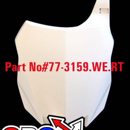 Front Plate 13-15 KXF250/450, White Rtech R-TBKXFBN0013